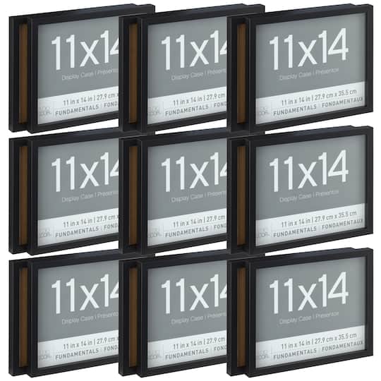 9 Packs: 2 ct. (18 total) Black Fundamentals 11&#x22; x 14&#x22; Display Cases by Studio D&#xE9;cor&#xAE;